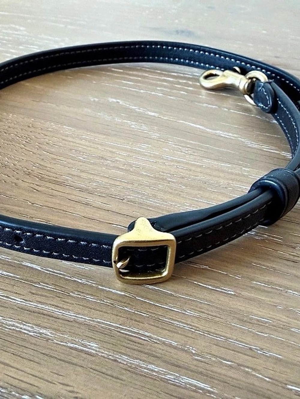 Coach Adjustable Leather shoulder Strap - Black